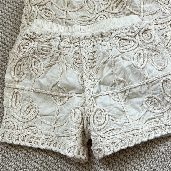 Zara Beige Crochet Top and Shorts Set - Picture 3 of 4